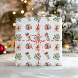 Pastell Julklappsinslagningspapper Presentpapper