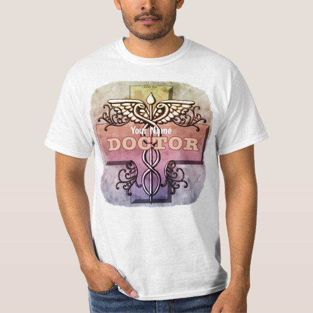 Pastell kaducé doktor  t shirt (Framsida)