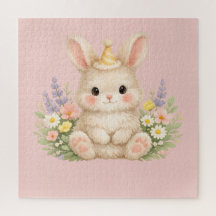 Pastell Kanin Vildblomsillustration