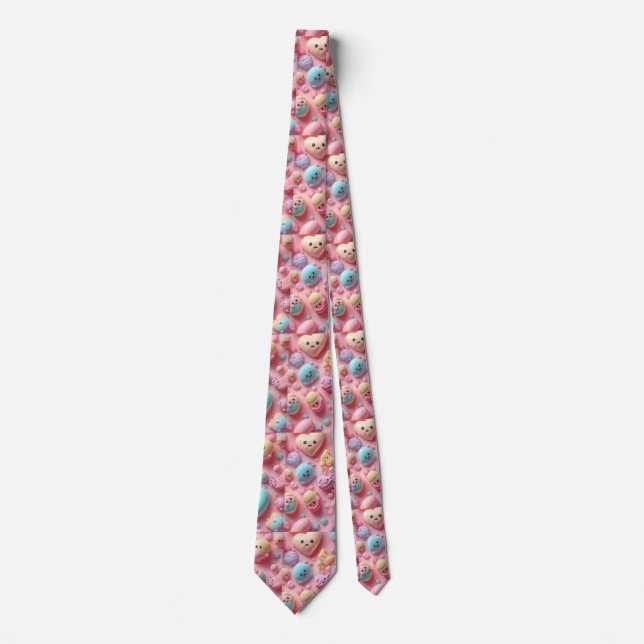 Pastell Kawaii Godis Karaktärs Konst Slips (Framsida)