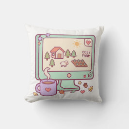 Pastell Kawaii Mysig Bondgård PC Spelare Kudde