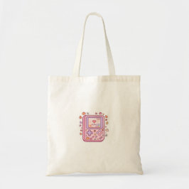 Pastell Kawaii Retro Handhållen Konsol Toteväska Tygkasse