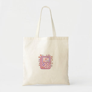 Pastell Kawaii Retro Handhållen Konsol Toteväska Tygkasse
