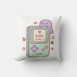 Pastell Kawaii Spök Gamer Konsol Kudd Kudde