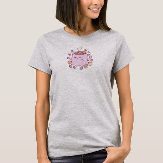 Pastell Kawaii Spökbrygg Mysig Höst T-shirt