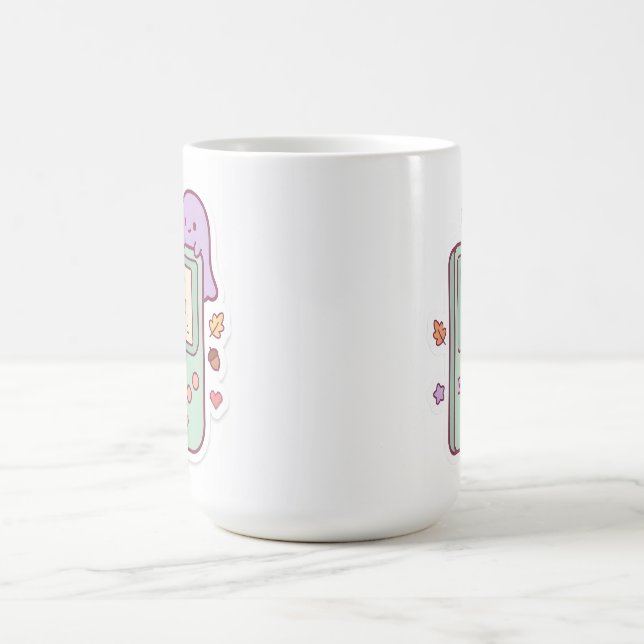 Pastell Kawaii Spökgamarkonsolmugg Kaffemugg (Center)