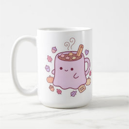 Pastell Kawaii Spökkaffe Mugg Mysig Höst