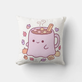 Pastell Kawaii Spöktillbehör Mysig Höst Kudd Kudde