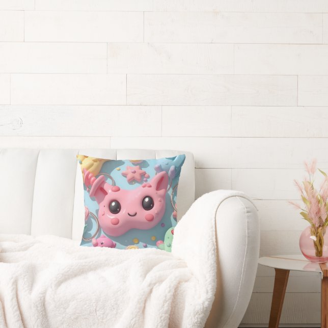 Pastell Kawaii Varelse Fantasykonst Kudde (Soffa)