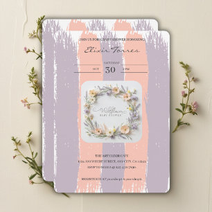 Pastell Könsneutral Vildblomma Baby Shower Inbjudningar