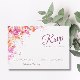 Pastell Körsbärsblommande Floral Rosa Romantisk Br OSA Kort