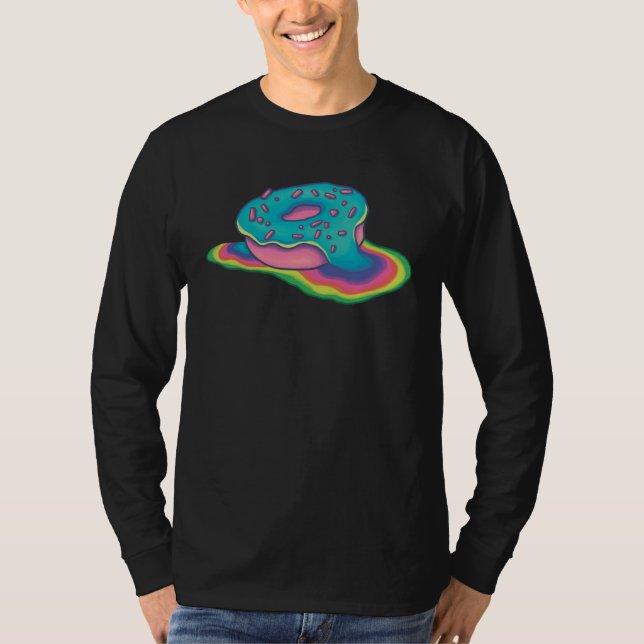 Pastell Krit Regnbågsmunk T Shirt (Framsida)