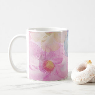 Pastell Kronblad Blommar Kaffemugg