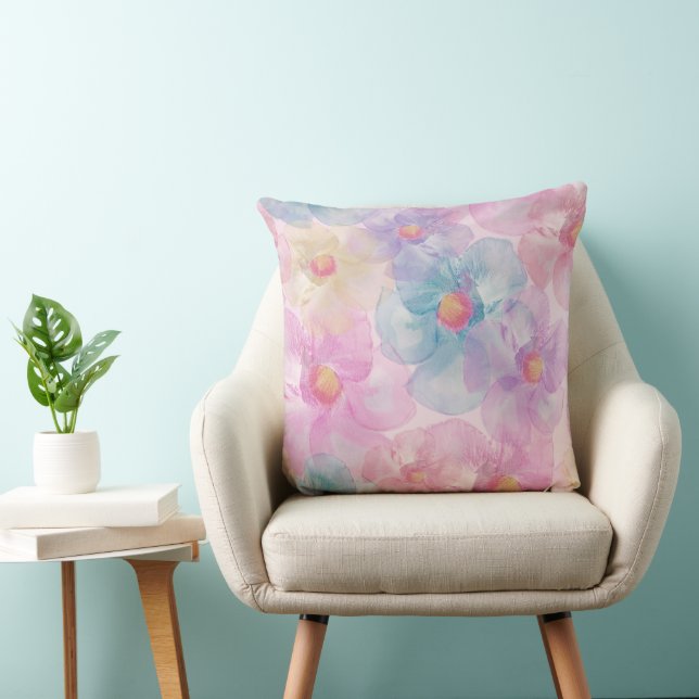 Pastell Kronblad Blomning Kudde (Stol)