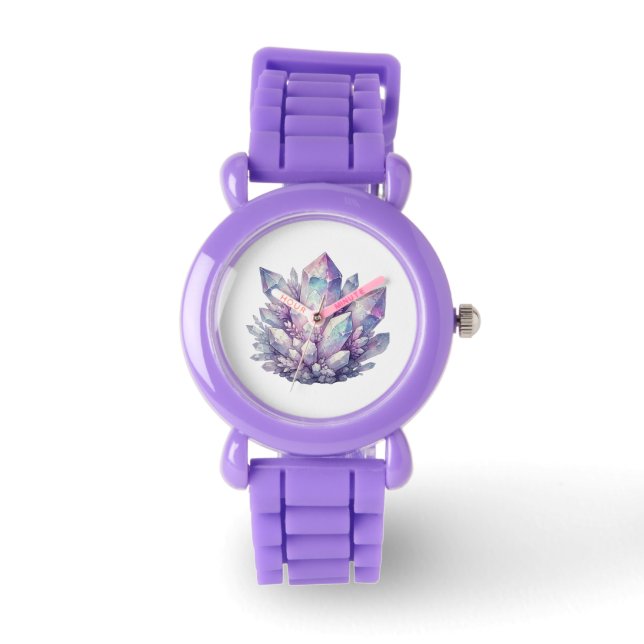 Pastell Kvarts Kluster Armbandsur (Framsida)