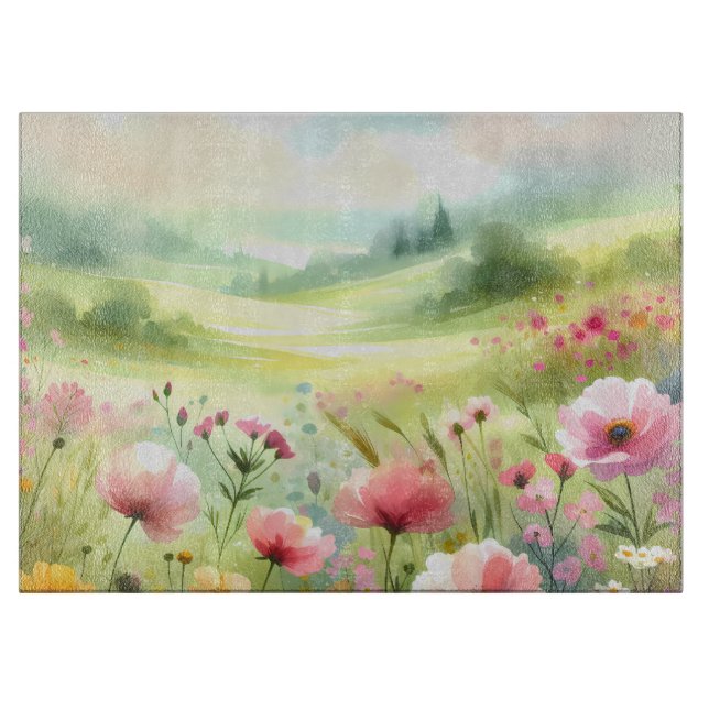 Pastell Landskap av Vildblommoräng (Framsidan)