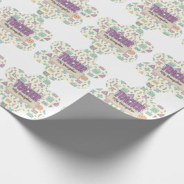 Pastell Lärare Tacksamhet Matematik Mönster Presentpapper