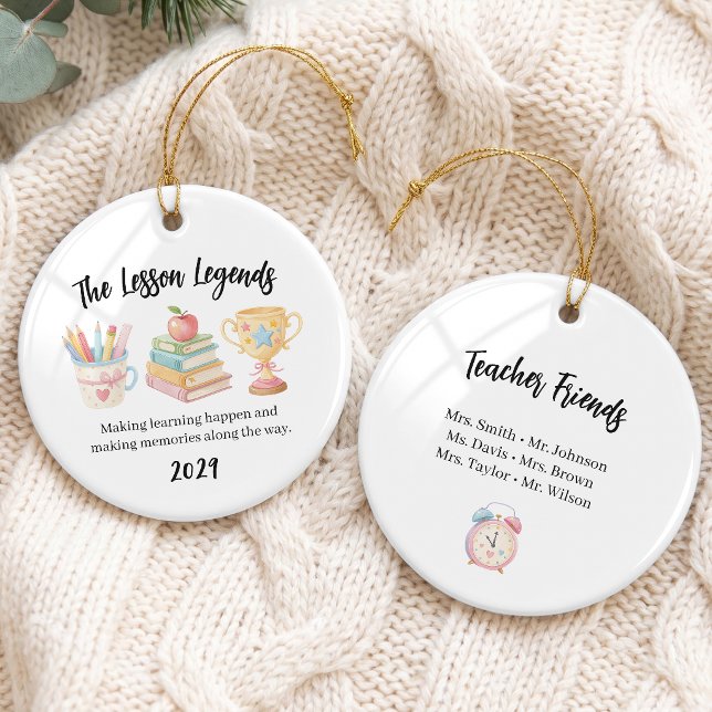 Pastell Lärare Vänner Grupp Ornament (Skapare uppladdad)