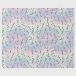Pastell Lavendel Drömmar Botaniskt Mönster Presentpapper