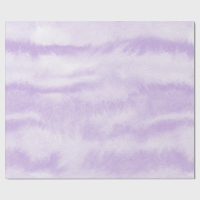 Pastell Lavendel Tie-Dye Vattenfärgseffekt Presentpapper (Platt)