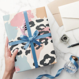 Pastell Leopardfläckar i chic stil Presentpapper