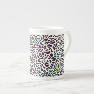 Pastell Leopardtryck Benporslin Mugg