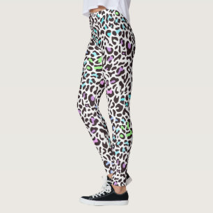Pastell Leopardtryck Leggings