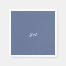 Pastell lila blå enfärgad trendig initial namn