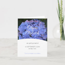 Pastell lila Hydrangea Bröllop Spara datum Inbjudan