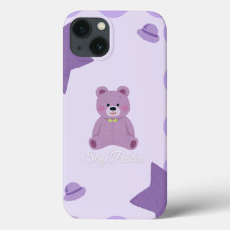 Pastell Lila Kosmisk Teddybjörn iPhone 13 Fodral