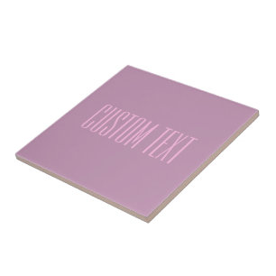 Pastell lila & Ljusrosa Modern redigerbar text Kakelplatta
