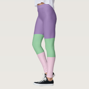 Pastell lila Pastell grön och Pastell rosa Leggings