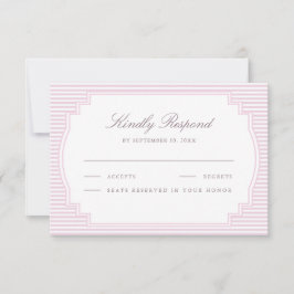 Pastell lila randig bröllop OSA kort