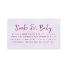 Pastell Lila Rosa Baby Shower Bokförfrågan