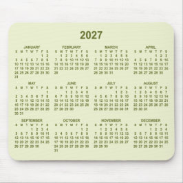 Pastell Limegrön 2027 Kalender Musmatta