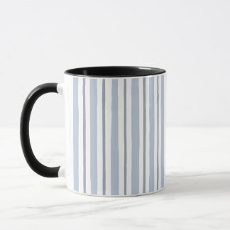 pastell ljusblå randig stil mugg