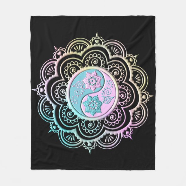 Pastell Mandala Fleecefilt (Framsidan)
