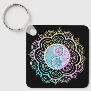 Pastell Mandala Nyckelring