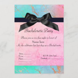 Pastell marmor möhippa grön rosa ny rolig inbjudningar