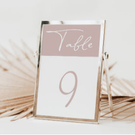 Pastell Minimalistisk Modern Bordnummer Bordsnummer