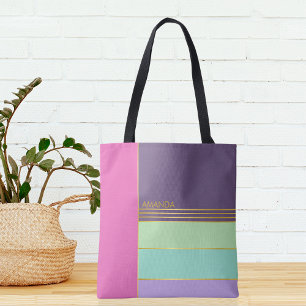 Pastell Minimalistisk Trendig Stilren Chic Färgrik Tygkasse