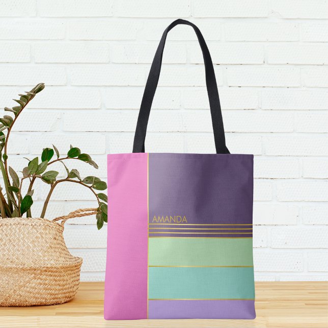 Pastell Minimalistisk Trendig Stilren Chic Färgrik Tygkasse (Skapare uppladdad)