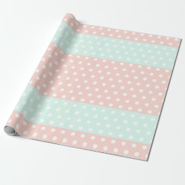 Pastell Mint & Blush Polka Dot Presentpapper