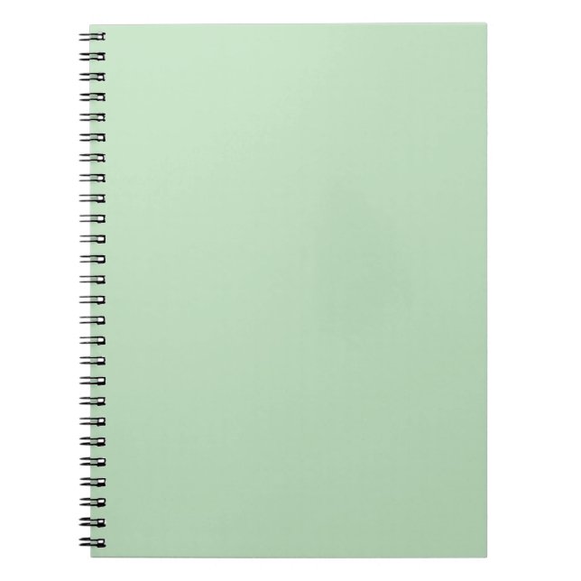 Pastell Mint Enfärgad Minimalistisk Anteckningsbok (Framsidan)