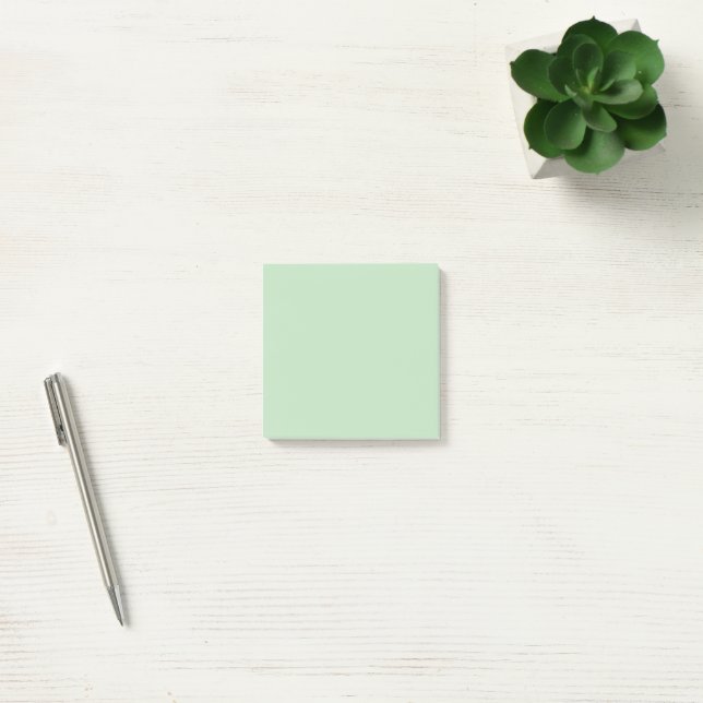 Pastell Mint Enfärgad Minimalistisk  Post-it Block (Kontor)