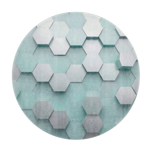 Pastell Mint Sexkantig 3D Mozaik (Framsidan)