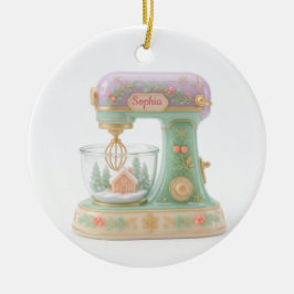 Pastell Mixer Snöglob Bakare Anpassad Juldekoratio Julgransprydnad Keramik
