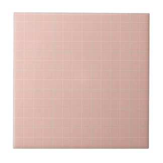 Pastell Mjuk Rosa, Gul & Mintgrön Rutig Kakelplatta