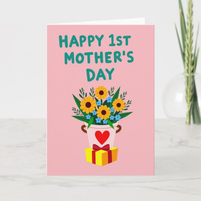 Pastell Mönster Mors Dag Kort (Framsida)