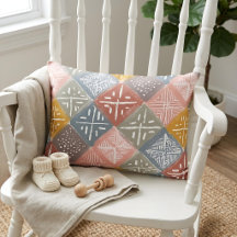 Pastell Mudcloth | Terrakotta Diamantplattor
